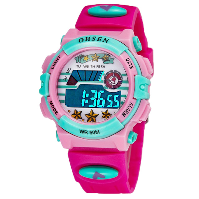 Children's toy watch Boys and girls 3-12 years old students luminous waterproof children's alarm clock multifunctional sports watch