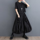 
Discount Spring and summer new loose solid color three-dimensional flower bud pocket collage double-layer lantern skirt versatile fluffy skirt cocoon shape