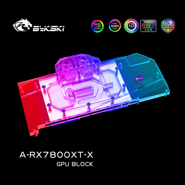 Bykski A-RX7800XT-X graphics card water block public version AMD Radeon RX 7800 XT