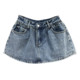 Design-sensing denim mini mini skirt for women 2025 spring and summer European goods anti-exposure A-line large sway to make them look slim and low-waisted skirt pants
