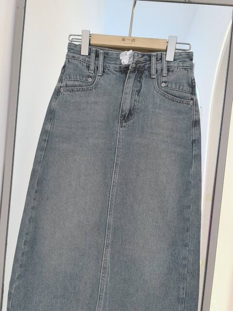 
Be good and perfect 2025 spring and autumn new fashionable and versatile high-waisted slim denim skirt women's A-line skirt