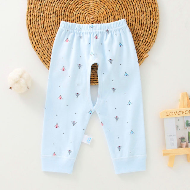 Baby autumn pants pure cotton spring new babies open crotch pants autumn and winter single -piece pajamas pants pants pants and children leggings
