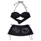 Japanese sweet girl, cute girl, pure desire, sexy hot girl gathers black KT cat skirt bikini