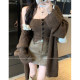 Korean style lazy style sweater jacket for women autumn tube top vest two-piece set super nice loose knitted cardigan top
