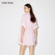 FIVE PLUS shirt for women short-sleeved Tennis top striped shirt loose mid-length style