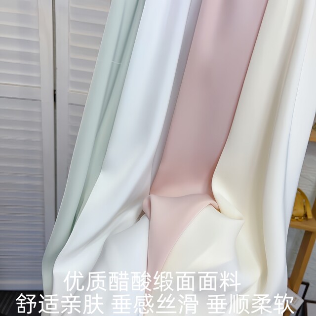 Scarf bow stand collar acetate satin shirt for women in spring and autumn new style loose bottoming white chiffon shirt top