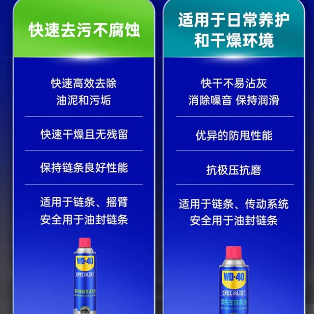 Knights WD40 motorcycle chain oil wax cleaning agent slippery oil seal chain maintenance set anti-rust cleaning agent