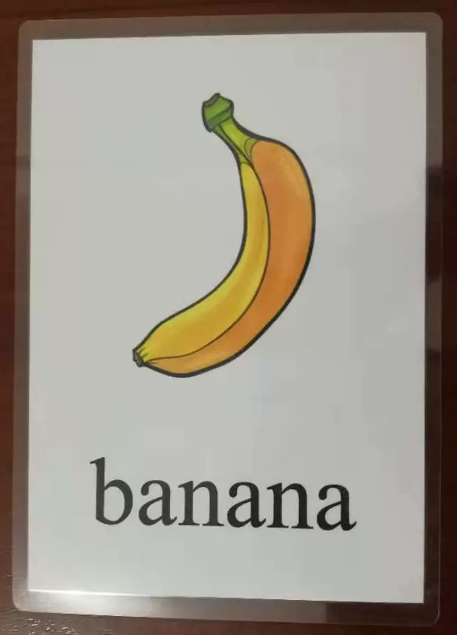 水果食物饮料蔬菜 少儿英语单词学习大卡片闪卡过塑封老师教具