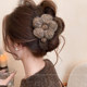 Plush Flower Large Clip Women's 2025 New High-end Shark Clip Autumn and Winter Back of the Head Hair Clip Headgear