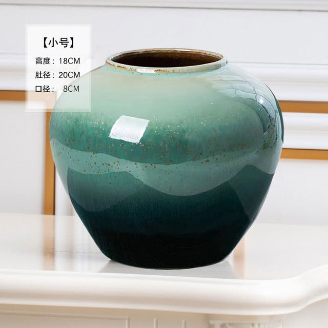 Qinyuanchun Jingdezhen hydroponic ceramic vase new Chinese European modern home flower arrangement three-piece set