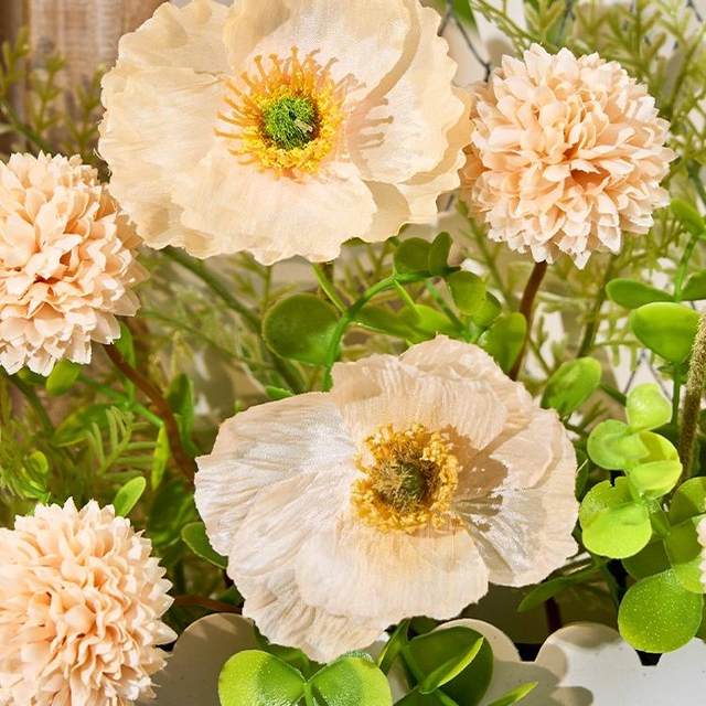 Hanging wall fake flower simulation flower decoration wall wall wall flower basket indoor living room hanging home fence wall hanging dried flowers
