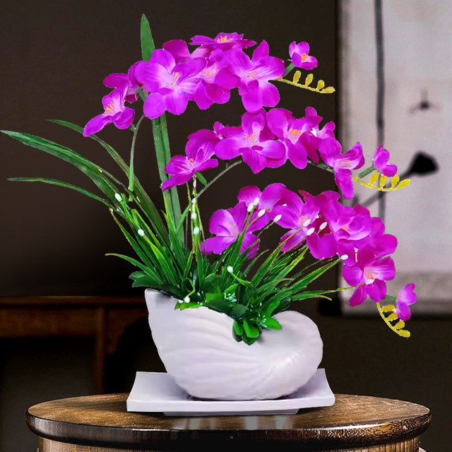 Phalaenopsis artificial flowers silk flower ornaments home living room indoor TV cabinet artificial flowers artificial flowers ornaments flowers