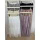 2025 spring colored yarn splicing cake skirt trendy and fashionable versatile elastic waist European loose midi skirt 438