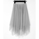 High -waist irregular large size, thin women's net gauze skirt A2024 summer new black wild A -line long skirt
