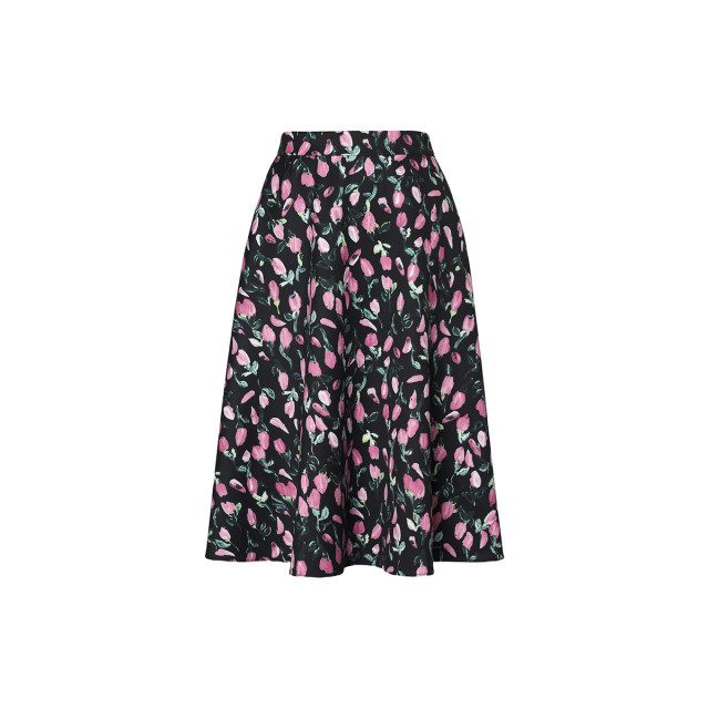 
Kelaitel women's clothing for spring commuting versatile floral design high waist A-line skirt long skirt
