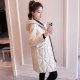 2024 new Korean cotton jacket niche hooded jacket winter clothes winter diamond cotton jacket thin mid-length cotton jacket for women