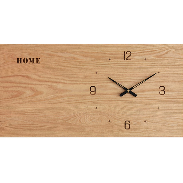 Rectangular wall clock with electric meter box decorative painting horizontal version extended clock long hanging painting super long diy