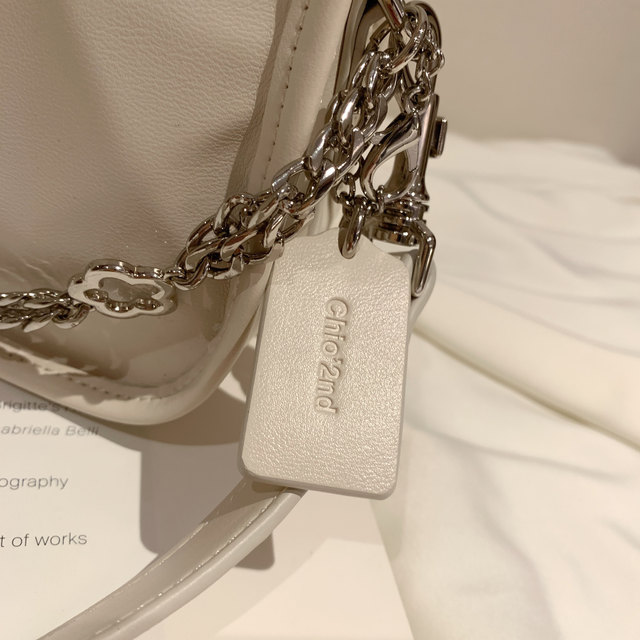 Chio'2nd Nanfeng original white rose chain armpit bag women's autumn niche light luxury single shoulder crossbody bag