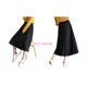 New A-line mid-length skirt in spring, summer and autumn OL solid color literary sports casual loose big sway fat MM elastic waist