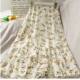Medium-length chiffon skirt for women in summer 2024 new high-waisted a-line small fresh floral irregular ruffled skirt
