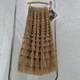 Fat mm large size design sensor lotus leaf edge mid -length fairy skirt female summer high waist A -type mesh cake skirt
