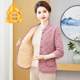 
Vest new style middle-aged mother plus velvet half-sleeved vest middle-aged women light and warm three-quarter sleeve small cotton coat jacket