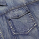 Denim shirt for women thin retro plaid splicing 2025 new spring five-quarter sleeve top layered loose shirt
