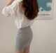 Gray sanitary skirt, women's large size anti-exposure hot girl casual sports A-line short skirt, trendy and versatile one-step skirt