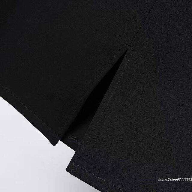 Black skirt Solid color elastic versatile mid-length hip-cover skirt Large size loose high waist straight casual skirt