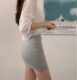Gray sanitary skirt, women's large size anti-exposure hot girl casual sports A-line short skirt, trendy and versatile one-step skirt