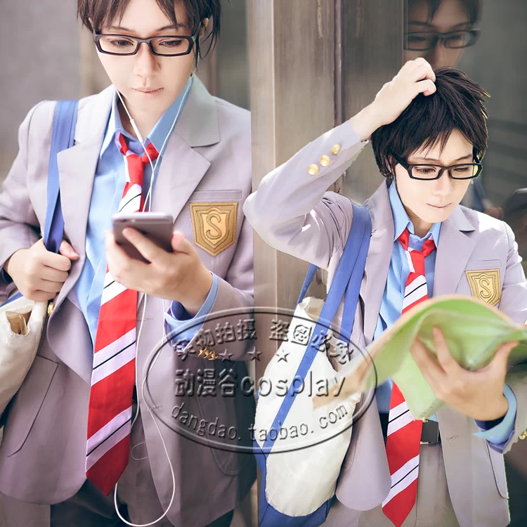 四月是你的谎言cos 有马公生渡亮太男生制服cosplay服装