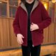 Mom's new autumn and winter high-end woolen jacket, thickened and stylish, middle-aged and elderly women's winter fashionable woolen warm tops