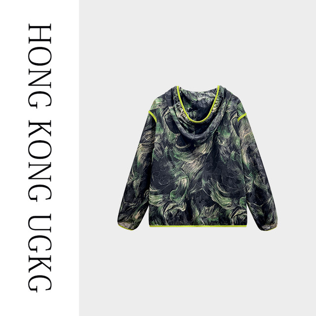 Hong Kong UGKG sun protection clothing for women long-sleeved 2025 summer middle-aged thin coat mother's wear loose sun protection clothing