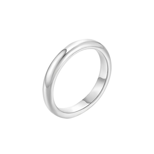 Xuping plain ring glossy ring plated with thin rings about 3mm index finger ring ins neutral and cold couple rings for men and women
