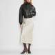 Added maxi long skirt, foreigner single king, textured acetate fish tail skirt, midi midi skirt