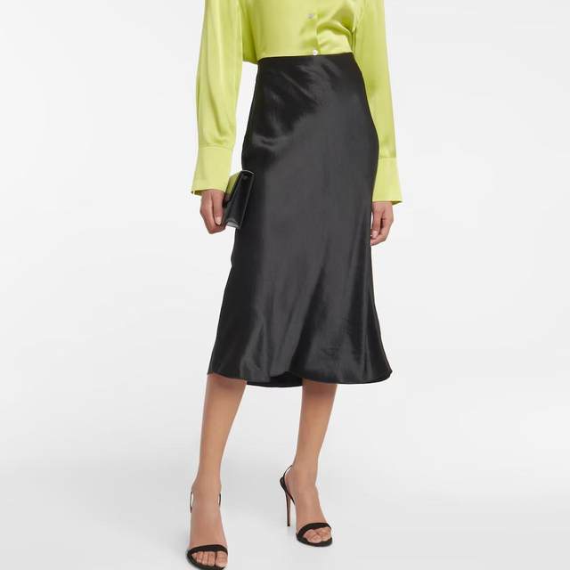 Added maxi long skirt, foreigner single king, textured acetate fish tail skirt, midi midi skirt
