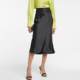 Added maxi long skirt, foreigner single king, textured acetate fish tail skirt, midi midi skirt