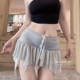Face sister without collapse slightly split slim skirt in summer new sexy irregular skirts
