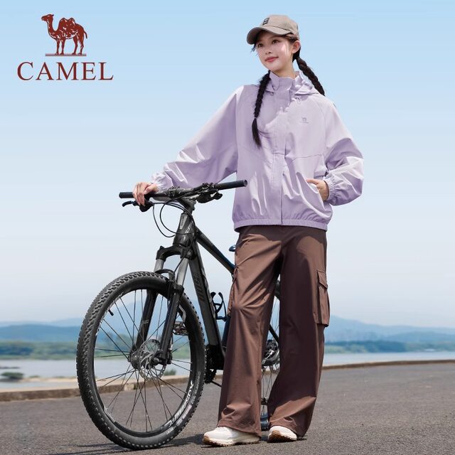 Camel women's jacket men's and women's 2025 autumn and winter velvet jacket hooded outdoor windproof and water-repellent mountaineering clothing