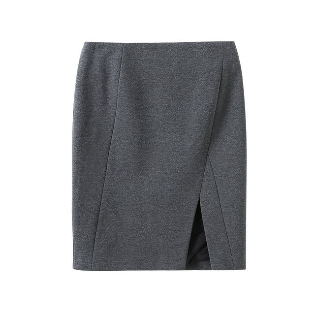 Wesee ​​elastic hip-pack skirt for women's spring and autumn medium skirt professional ol commuting one step skirt front slit short skirt skirt skirt skirt