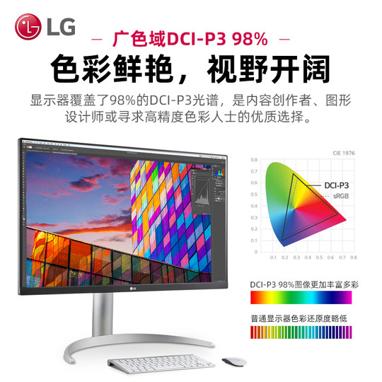 LG 32UQ850V32-inch 4K monitor IPS Black built-in audio TypeC90w