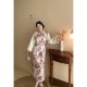 Songshan New Chinese Style Velvet Thickened Fake Two Piece Cheongsam Large Size Fat mm Dress Girls Daily