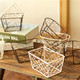 Nordic Japanese style iron path storage basket bathroom storage box kitchen fruit sundry storage basket gardening storage basket