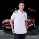 High-end Mercedes-benz T-shirt Genuine Mercedes-benz Black and White POLO shirt Sports Racing AMG Lapel Shirt

