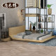 Nordic all solid wood low bed tatami bed modern simple double bed wedding bed bed and breakfast Japanese style low bed