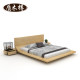 Nordic all solid wood low bed tatami bed modern simple double bed wedding bed bed and breakfast Japanese style low bed