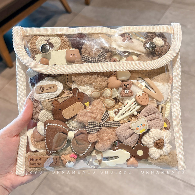 Plush hair clip hair card for women 2025 new children's clip head floral headdress side bangs clip cute clip hair accessories