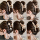 High-end large hair clip for women 2025 new plush shark clip back of the head hair clip disc hair clip headwear