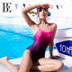 BE van der Ann Fashion Travel Series Fire Rose 2025 New Triangle One-piece Swimming Suit Swimming Pool Training Racing