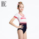 BE van der An children's one-piece swimsuit girl girl cute middle-aged and big children professional teenagers training swimming vacation